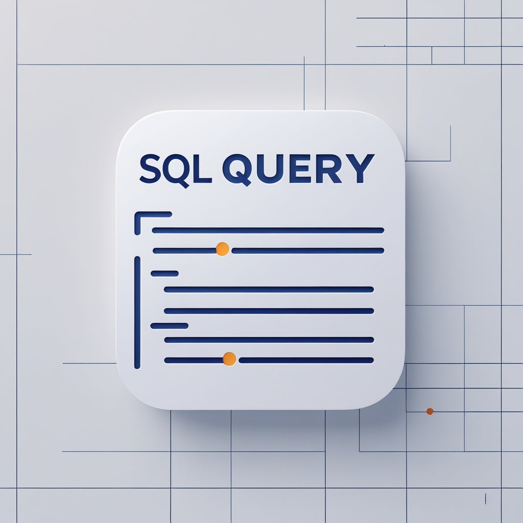 Diagram of an SQL query on a grid background